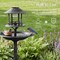 Best Choice Products Solar Outdoor Bird Bath Pedestal Fountain Garden Decoration w/ Fillable Planter Base